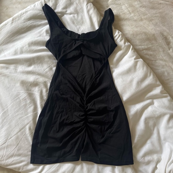 Women’s Butt Lifting Workout Romper Scrunch Bum With built in bra | Black | NEW - Picture 3 of 7